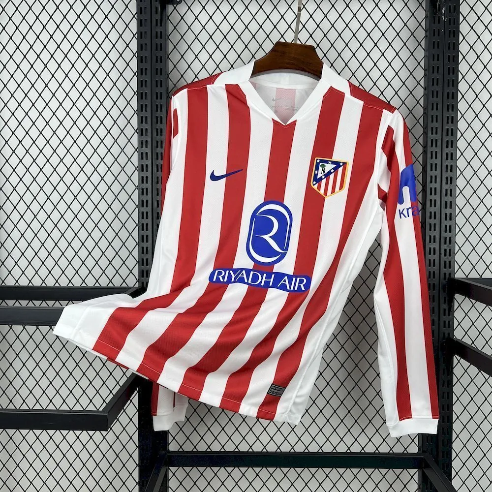 25-26 Atletico Madrid Home Kit Long Sleeve Football Uniforms AAAAJersey Dropship Yupoo 3