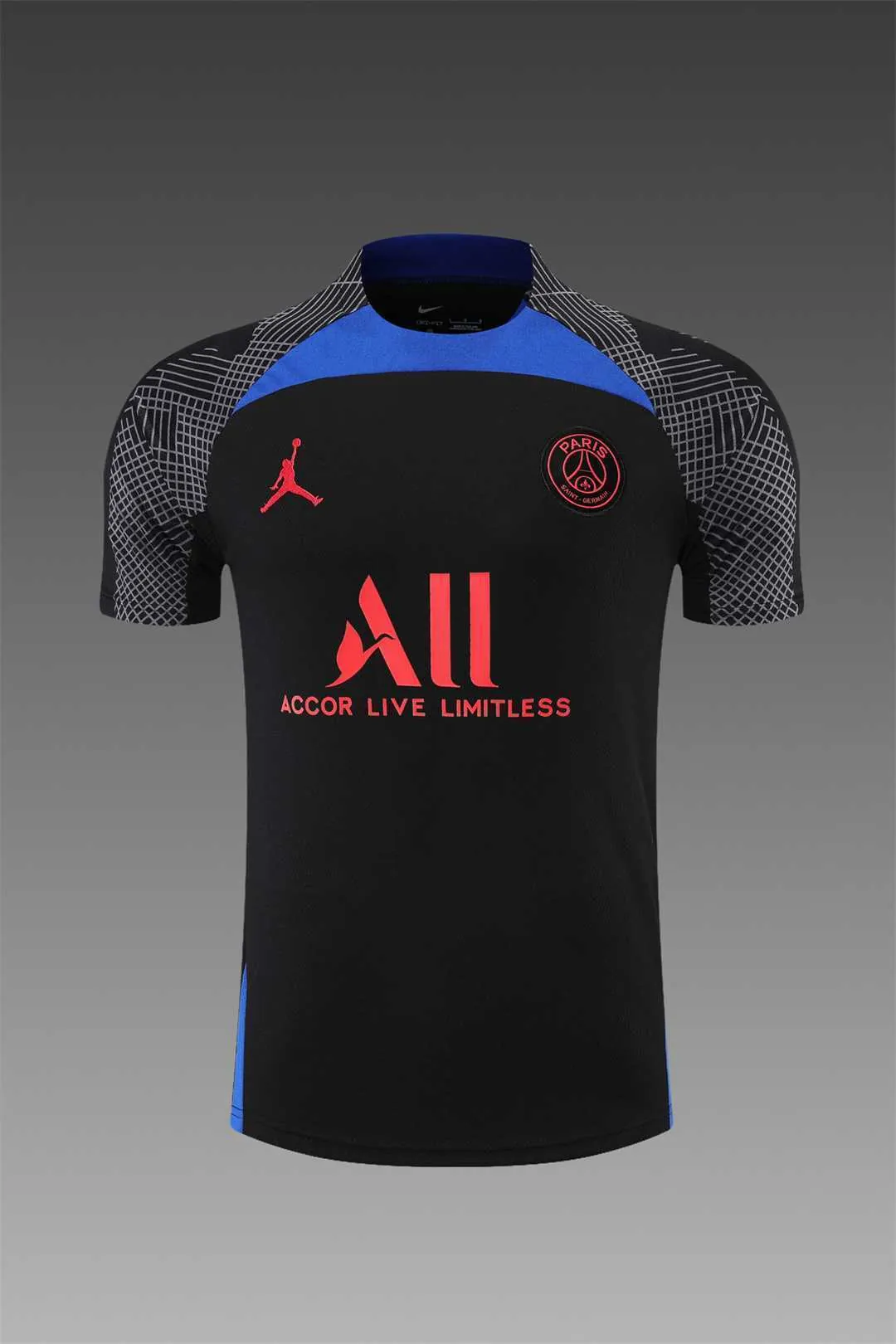 22-23 PSG training suit short sleeve kit Black Blue 15