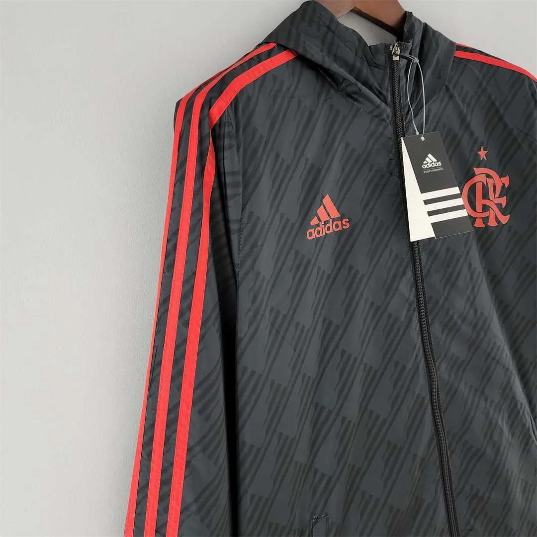 22-23 Flamengo Windbreaker Black Red Edge 4