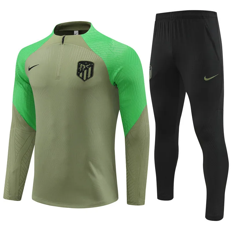 23-24 Atletico Madrid Long Sleeve Kits Zipper Training Suits Jersey Supplier Yupoo 4