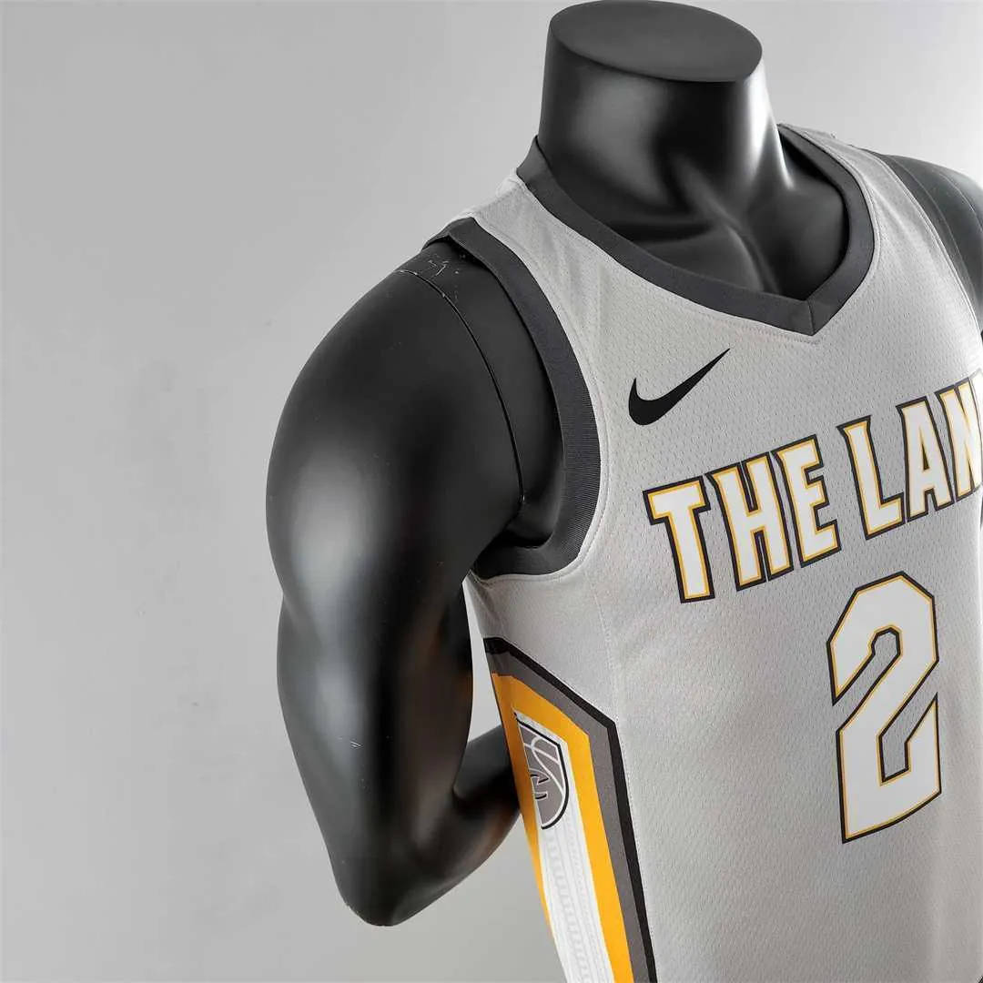 2018 Irving #2 Cleveland Cavaliers Grey NBA Jersey 1