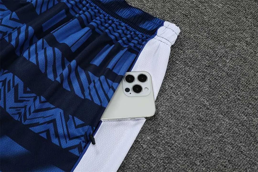 22-23 Marseille Training Suit Short Sleeve Kit White Grey 15