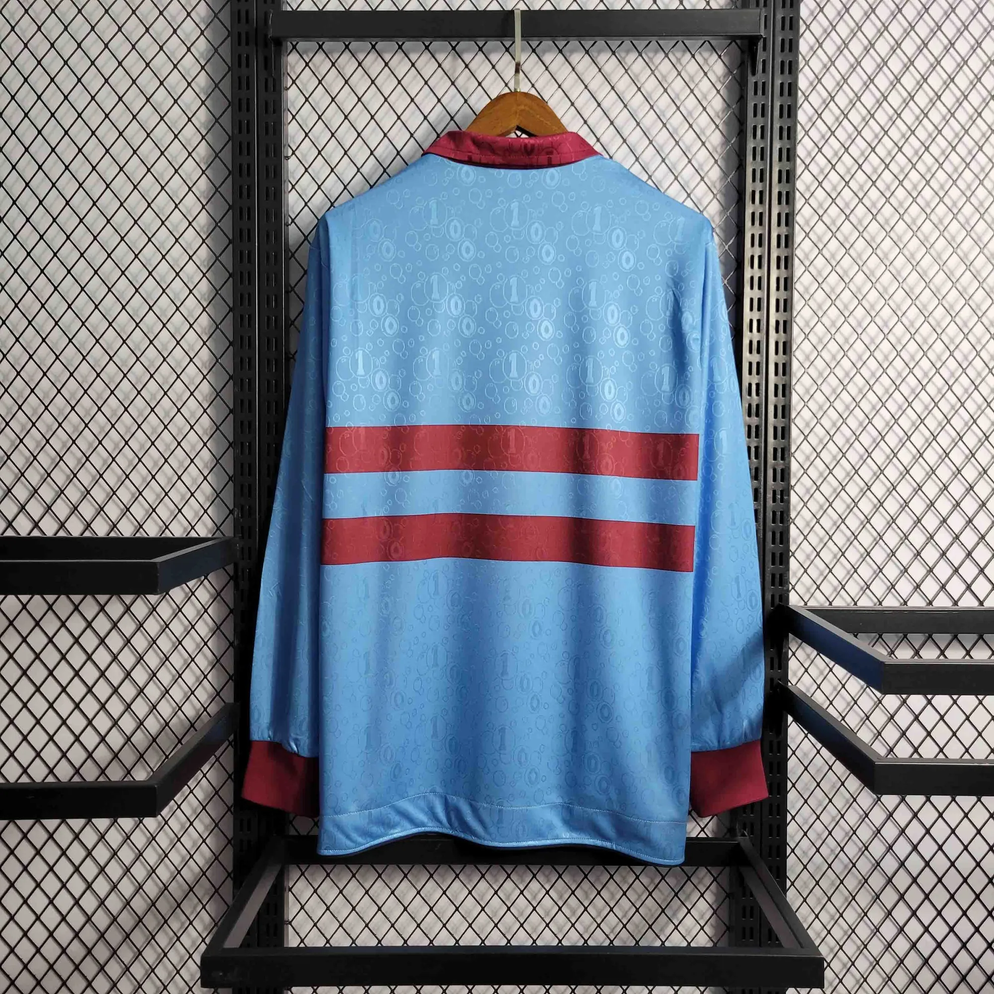 95-97 West Ham Away Retro Long Sleeve Kit Vintage Shirt Sport AAAAJersey Yupoo 2