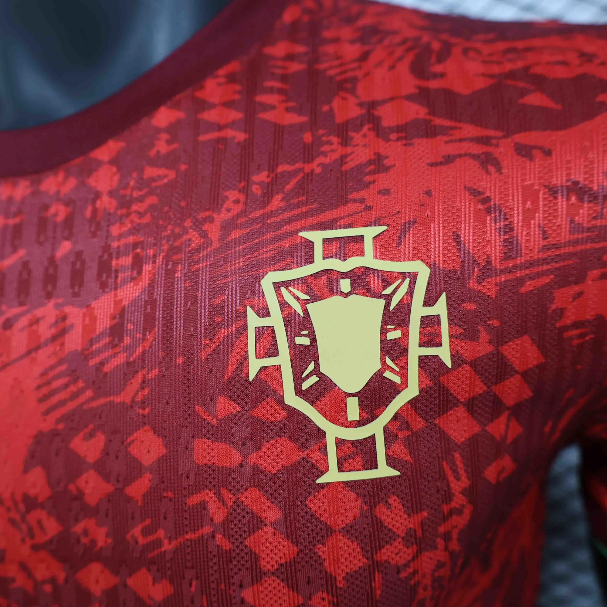 2025 Portugal Red Flower Special Edition Player Version Shirt AAAAJersey Supplier Yupoo 3