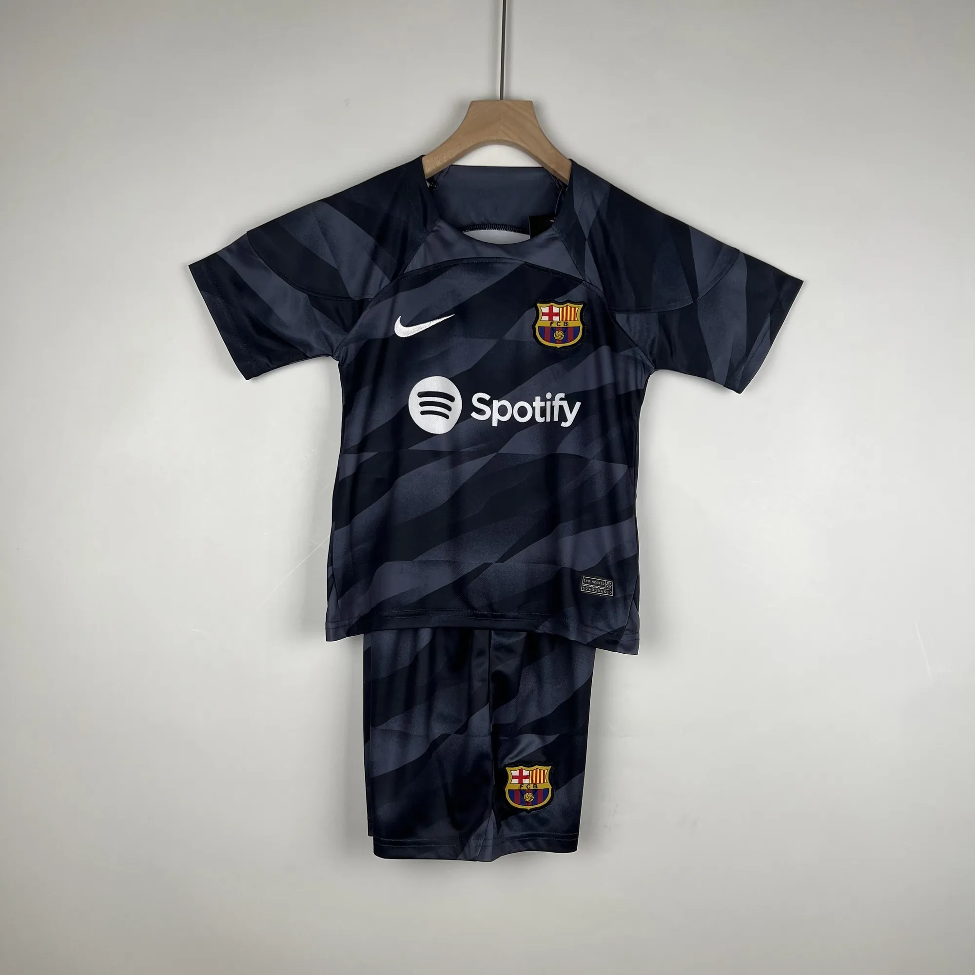 23-24 Kids Goalkeeper Barcelona Black Size 16-28 10