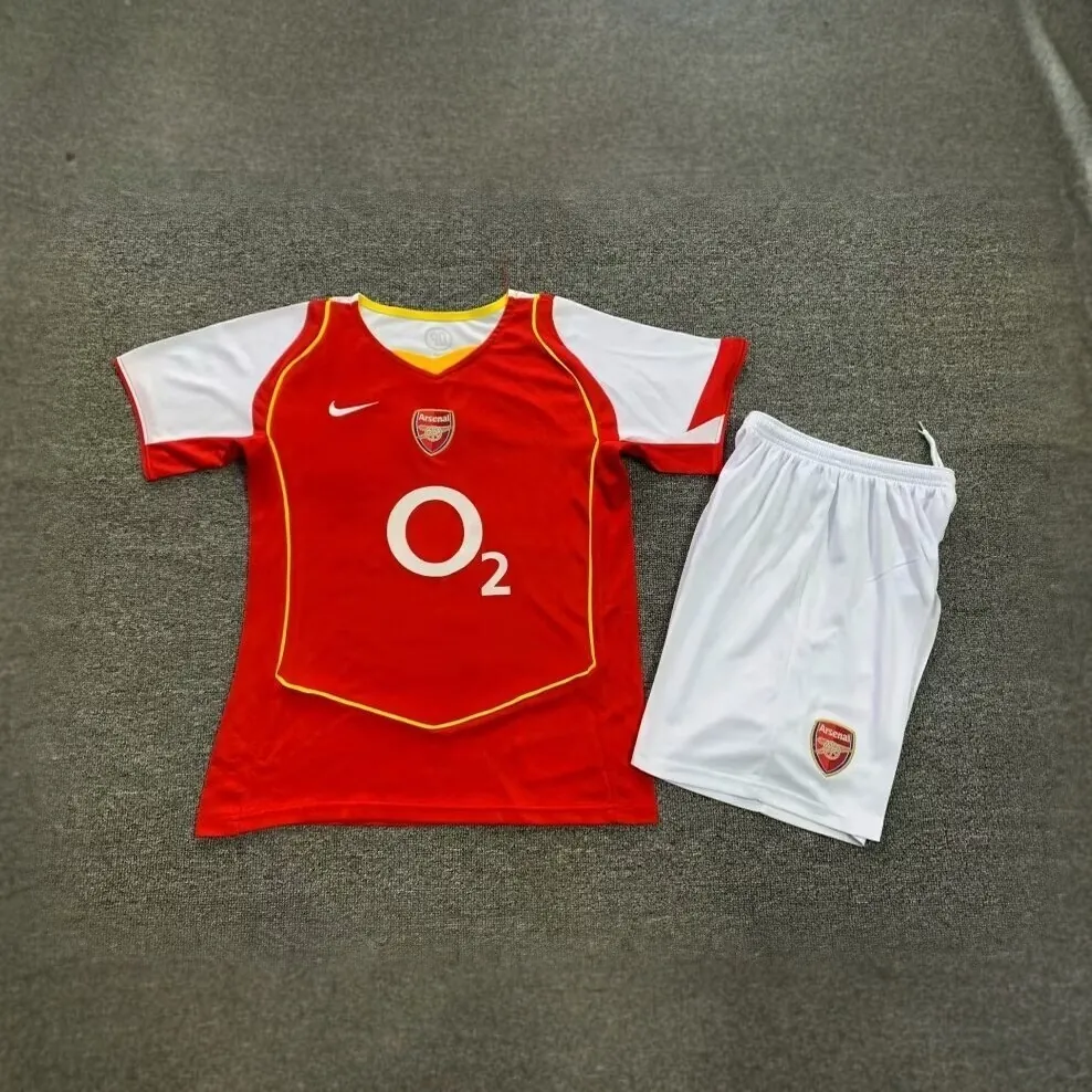 04-05 Arsenal Home Kids Retro Kits Children Shirt Football Jerseys Yupoo 2