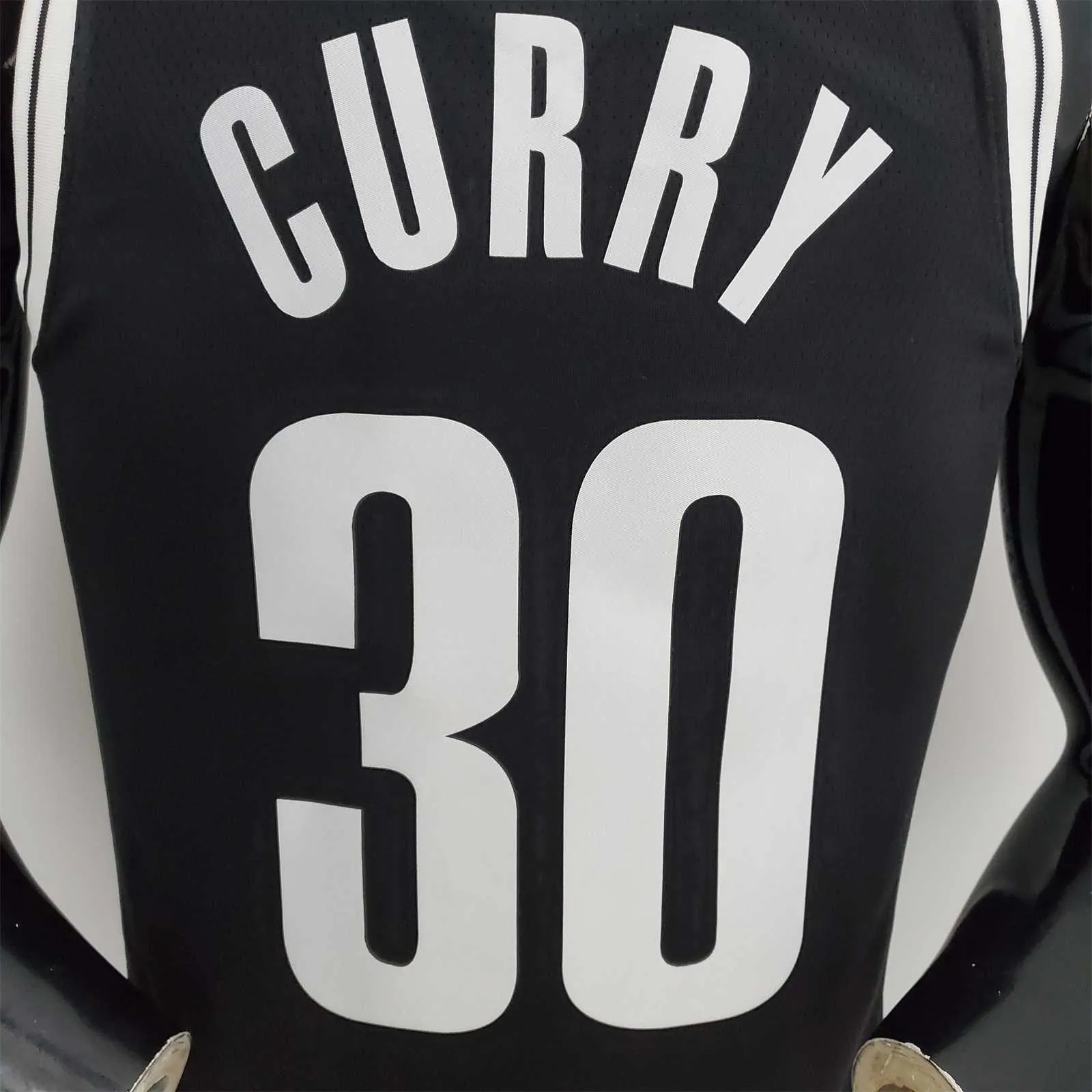 75th Anniversary Curry #30 Nets Black NBA Jersey 7