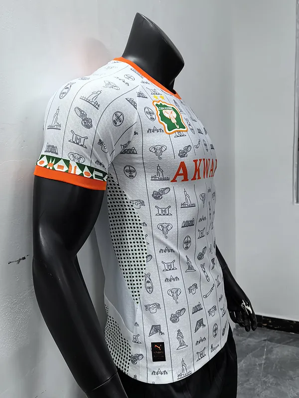 2023 Ivory Coast Training Kit White Player Version Shirts Football AAAAJersey Yupoo 2