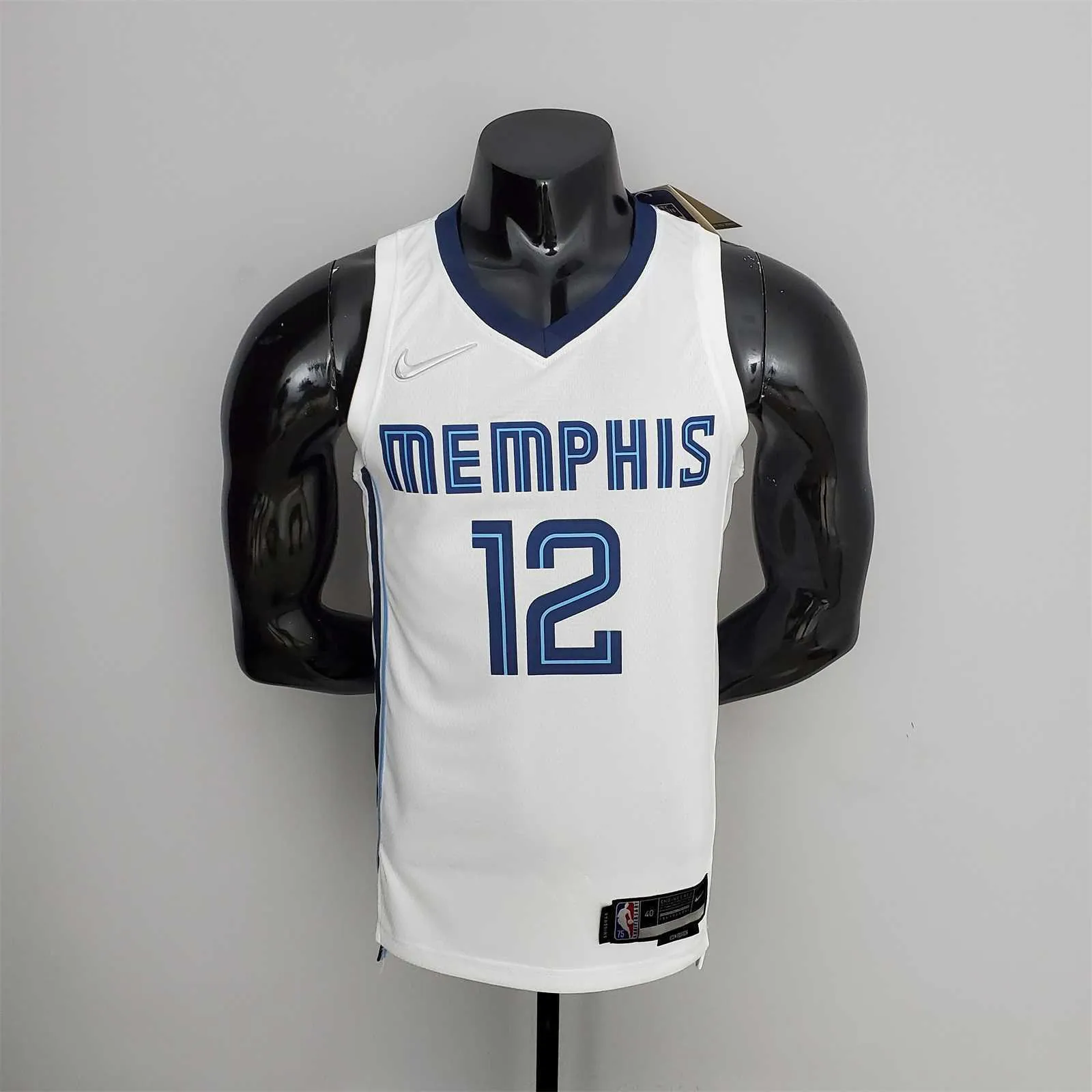 75th Anniversary Memphis Grizzlies MORANT#12 White NBA Jersey 10
