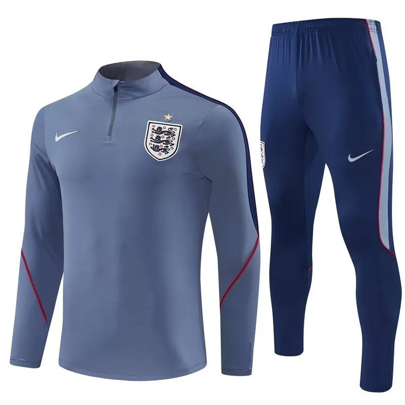 2026 England Mens Kit Grey Half Pull Training Suit Yupoo 7 6