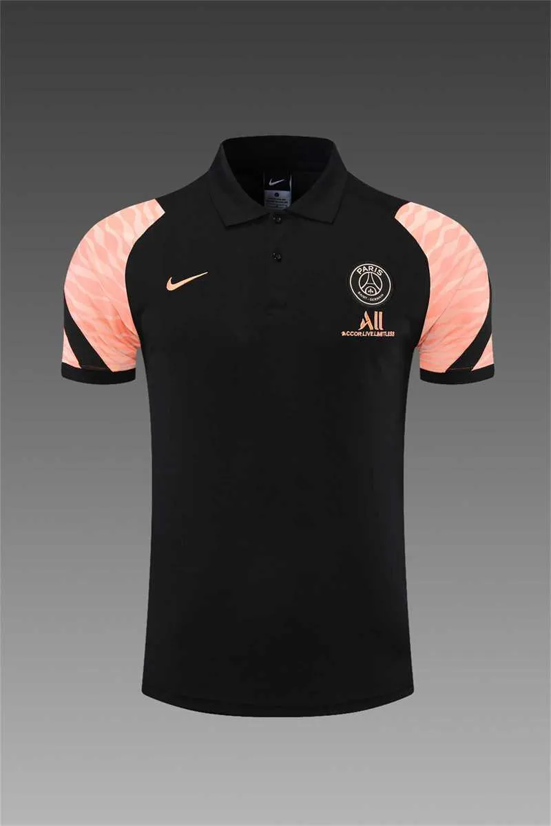 Polo PSG black pink-sleeves 14