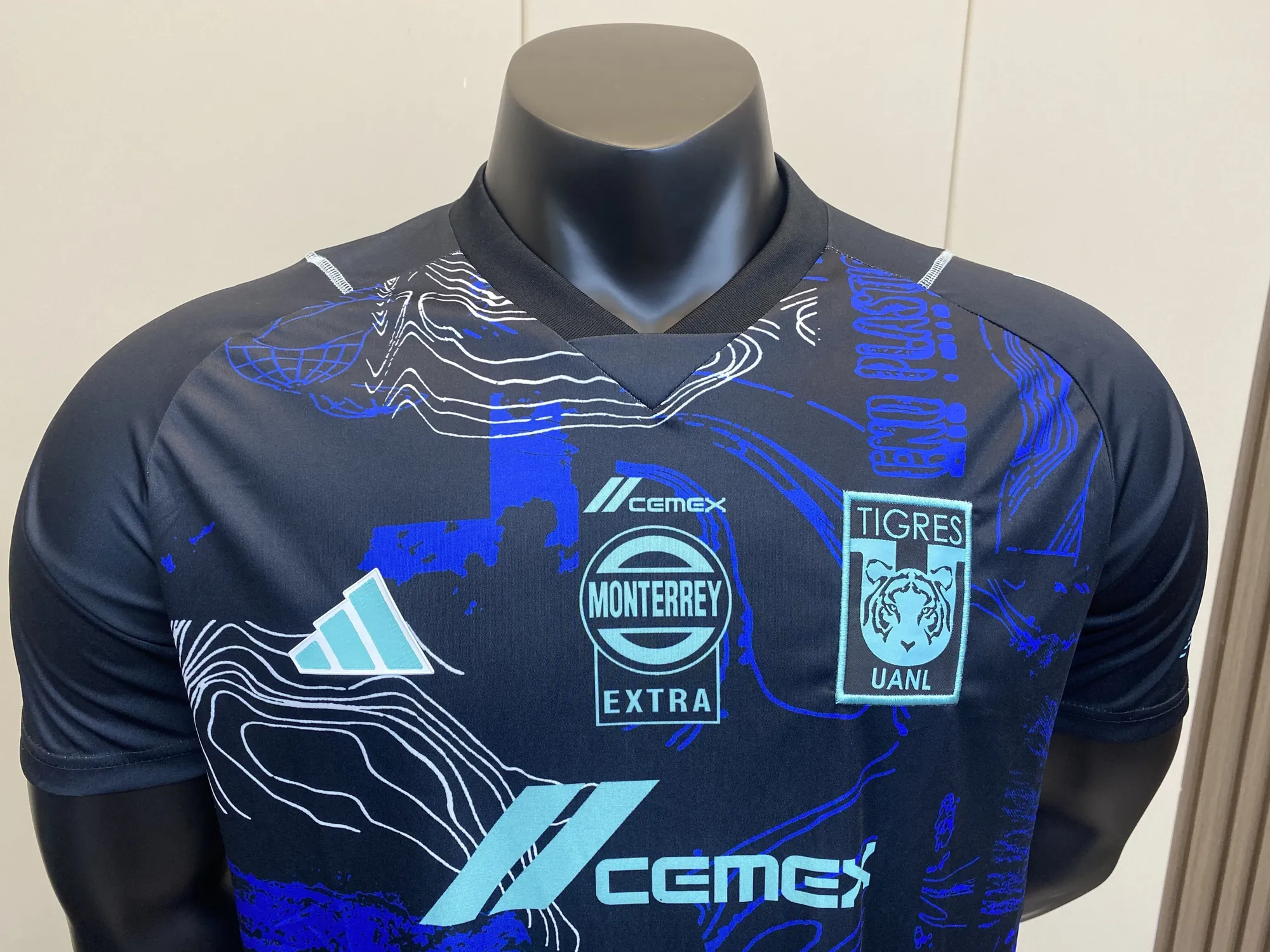 23-24 Tigres UANL Black Special Edition Navy Player Version Shirt Soccer Jerseys Yupoo 5