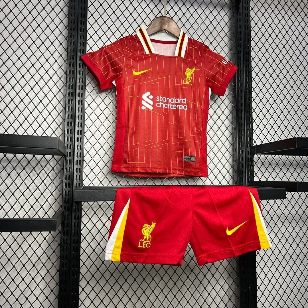 24-25 Liverpool Home Kid Kits Youth Apparels Football AAAAJersey Yupoo 16-28 4