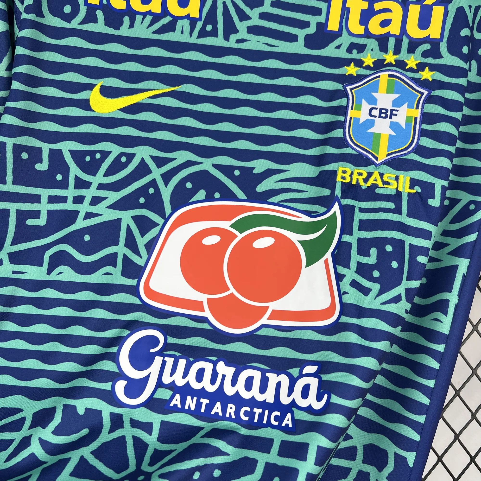 2024 Brazil Mens Pre-Match Kit Football Retro T-Shirt AAAAJersey Supply Yupoo 9 3