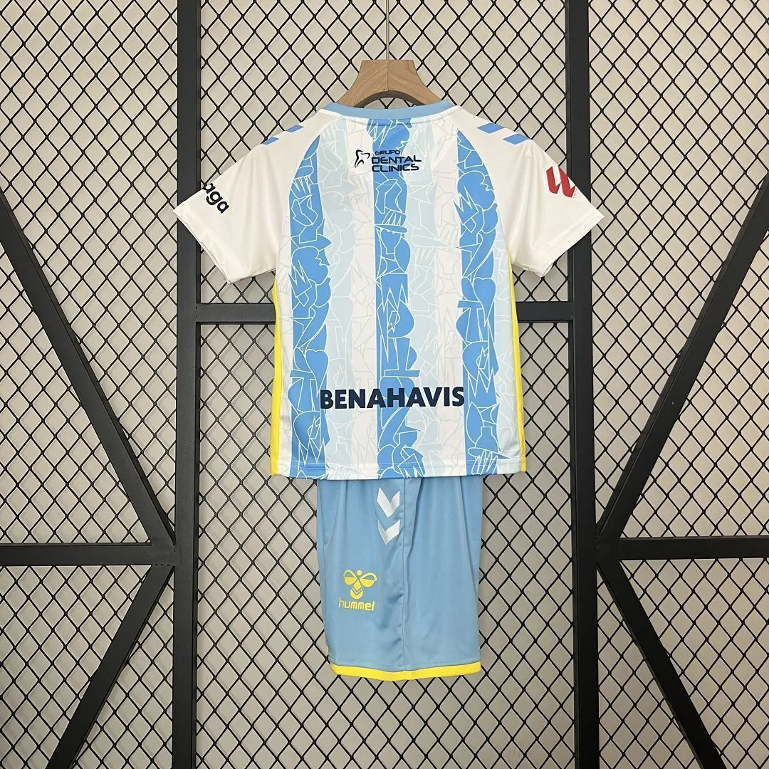 24-25 Malaga Home Kid Kits Youth Apparels Football AAAAJersey Yupoo 5