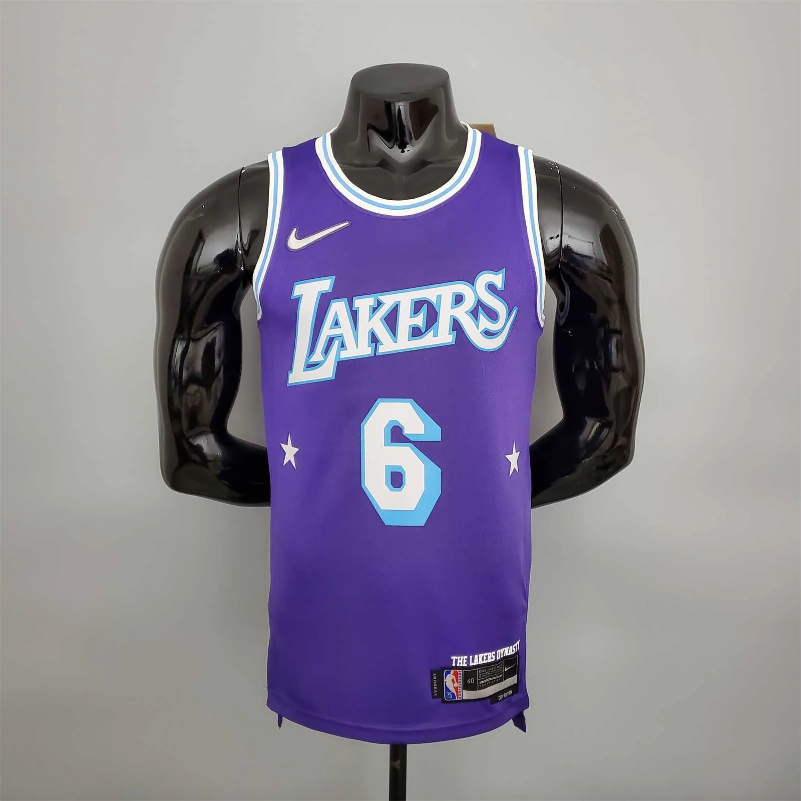 2022 75th Anniversary James #6 Lakers City Edition Purple 8