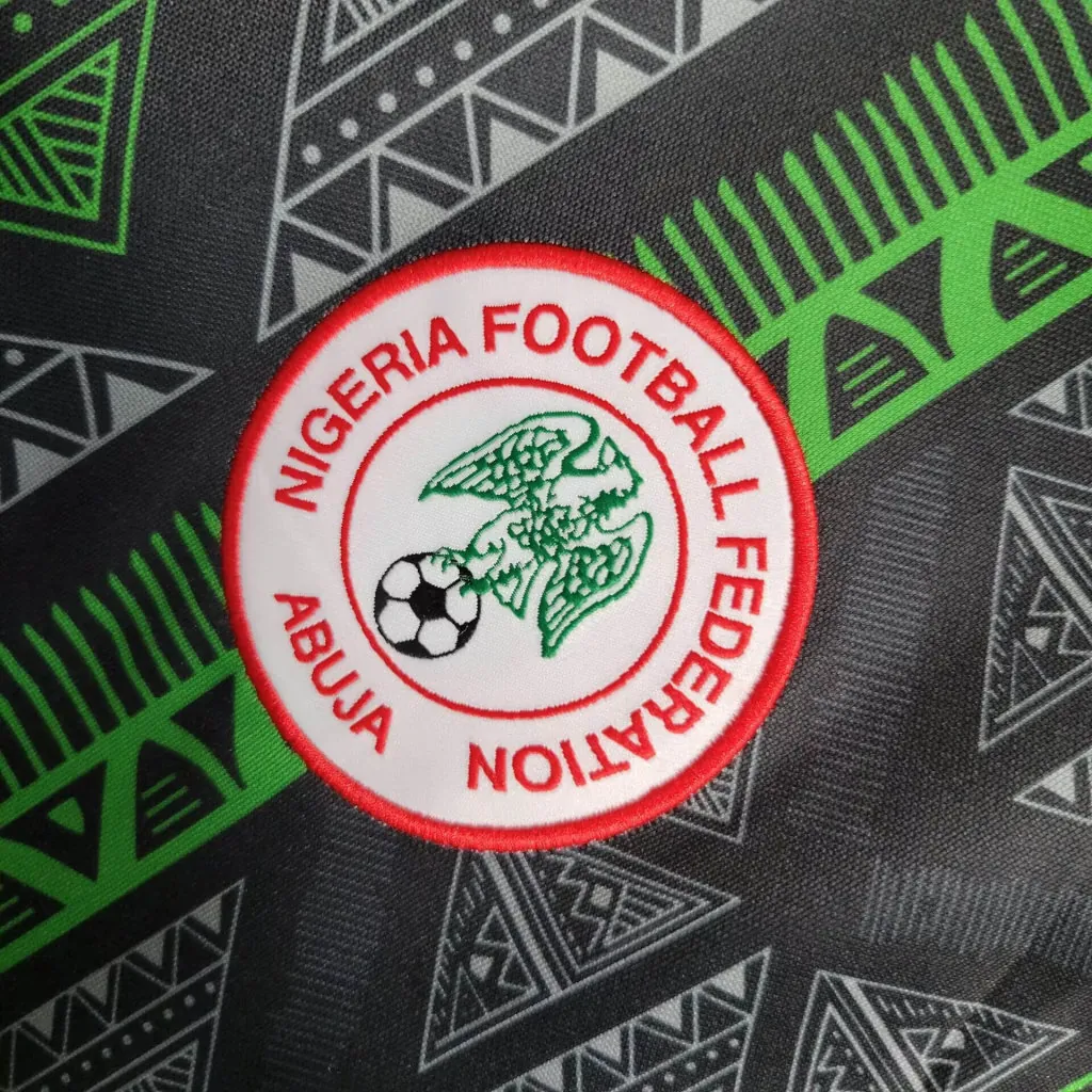 2023 Nigeria Training Green&Black S-XXL Cheap Soccer Jerseys 2