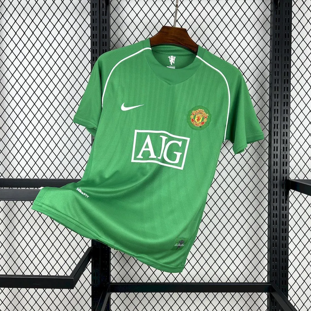 07-08 Manchester United Retro Green Goalkeeper Kit Vintage Shirt AAAAJersey Supply Yupoo 7
