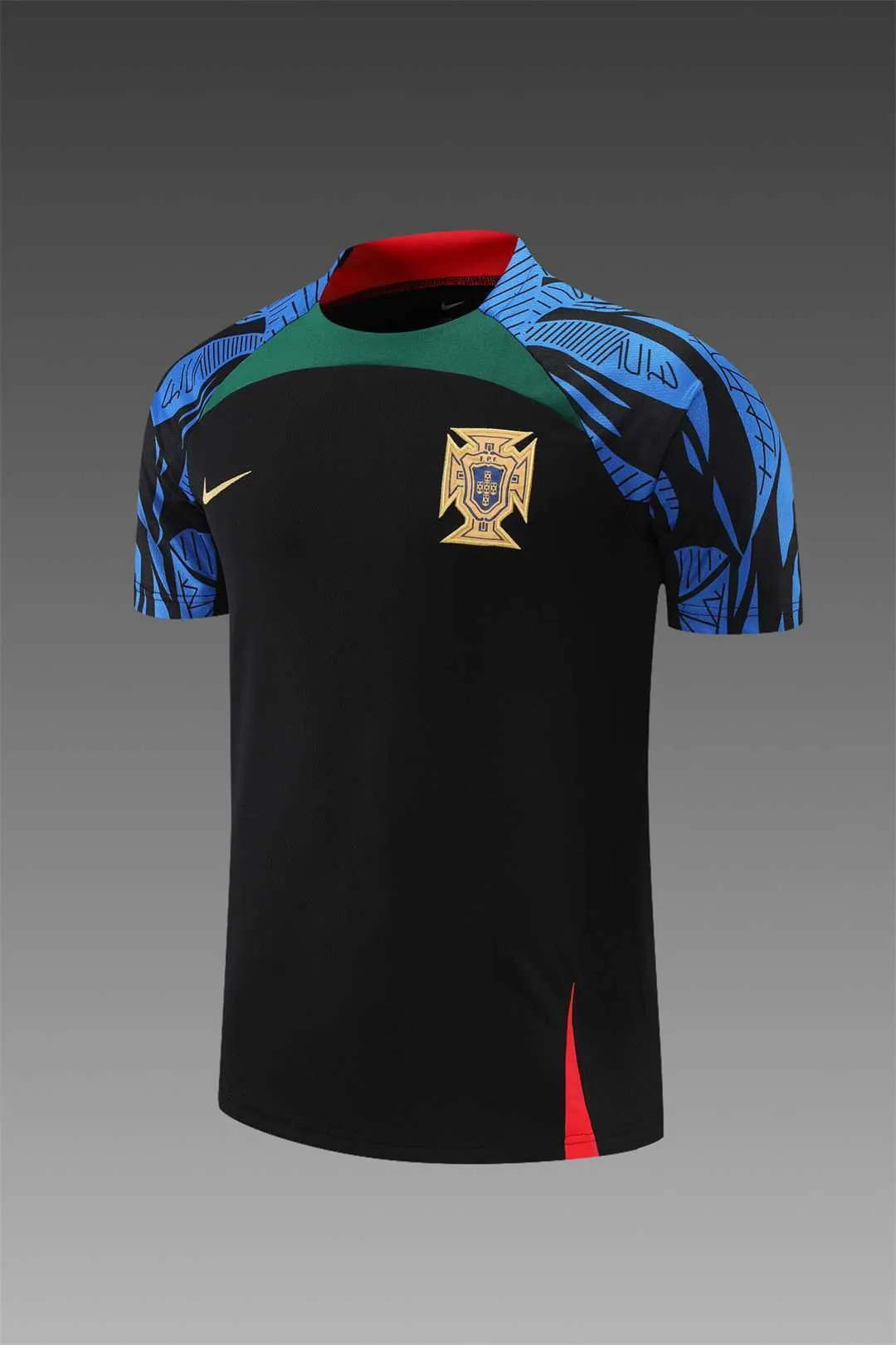 2022 Portugal Training Suit Short Sleeve Kit Black 9