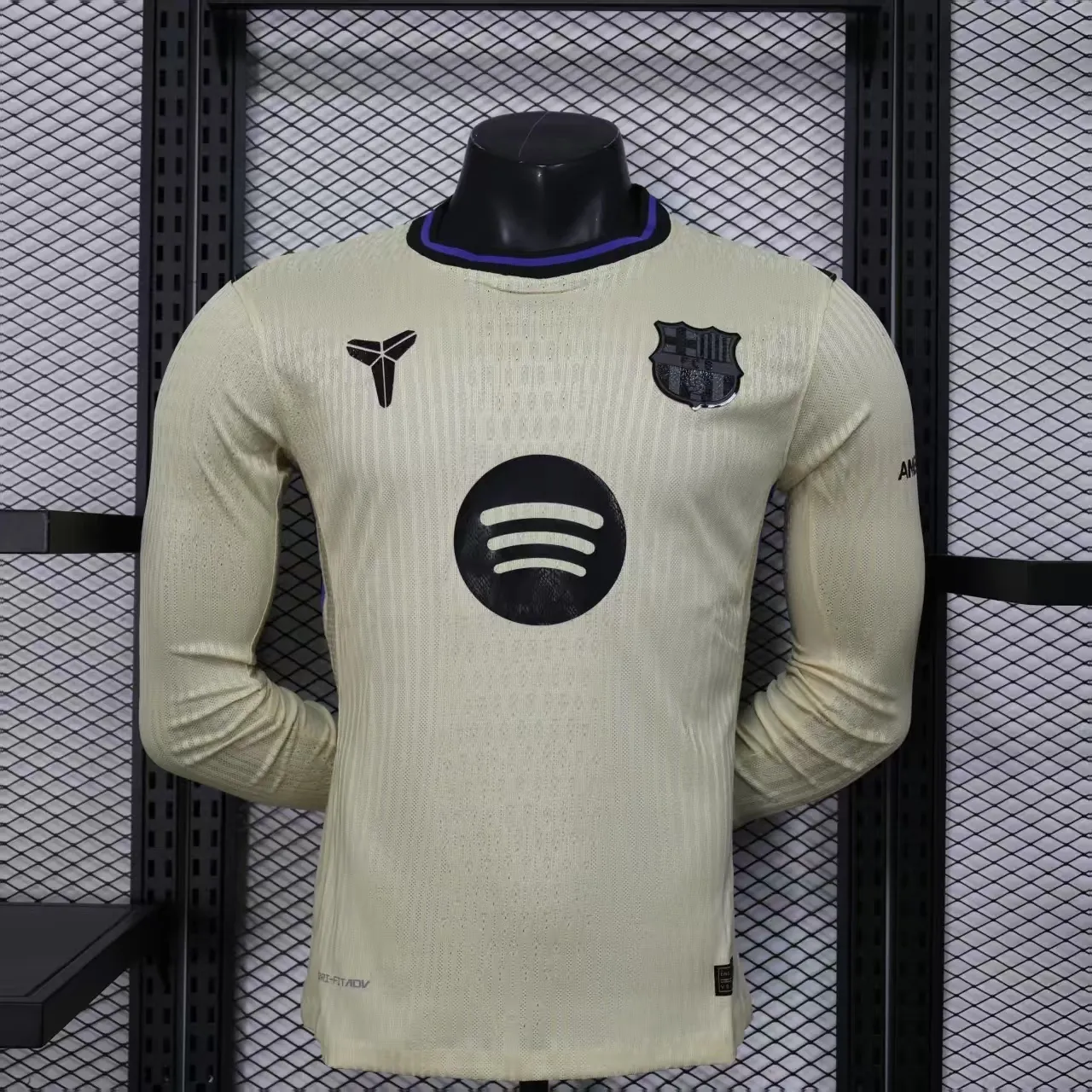 25-26 Barcelona Away Kit Football Player Version Long Sleeve Shirt AAAAJersey Supply Yupoo 7