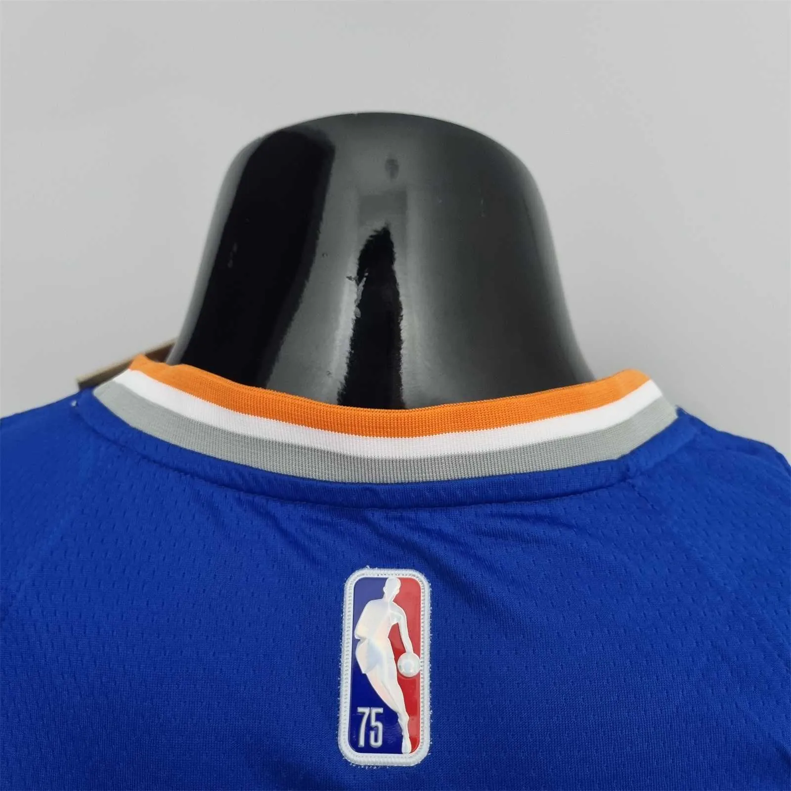 75th Anniversary Lin #17 New York Knicks Blue NBA Jersey 6