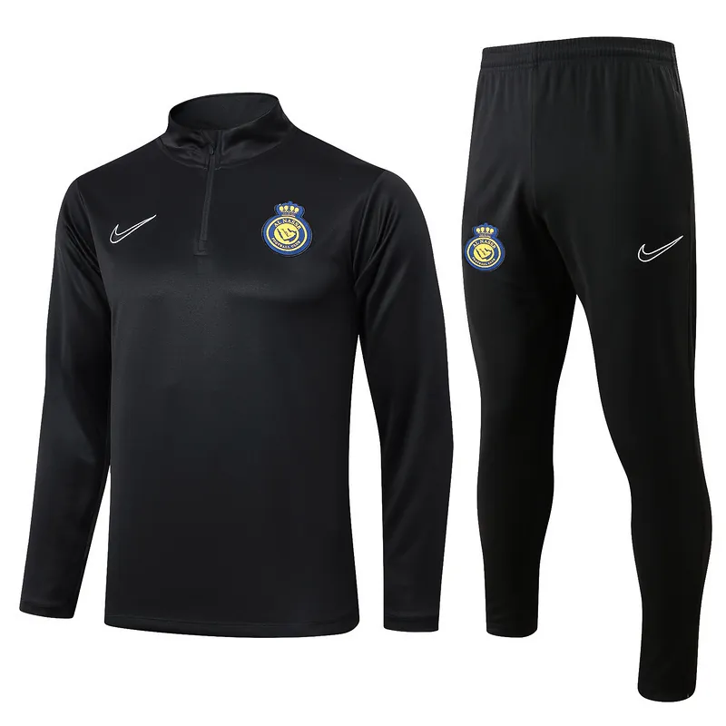 24-25 Al-Nassr Long Sleeve Tracksuit Black Training Suits Jersey Supplier Yupoo 3