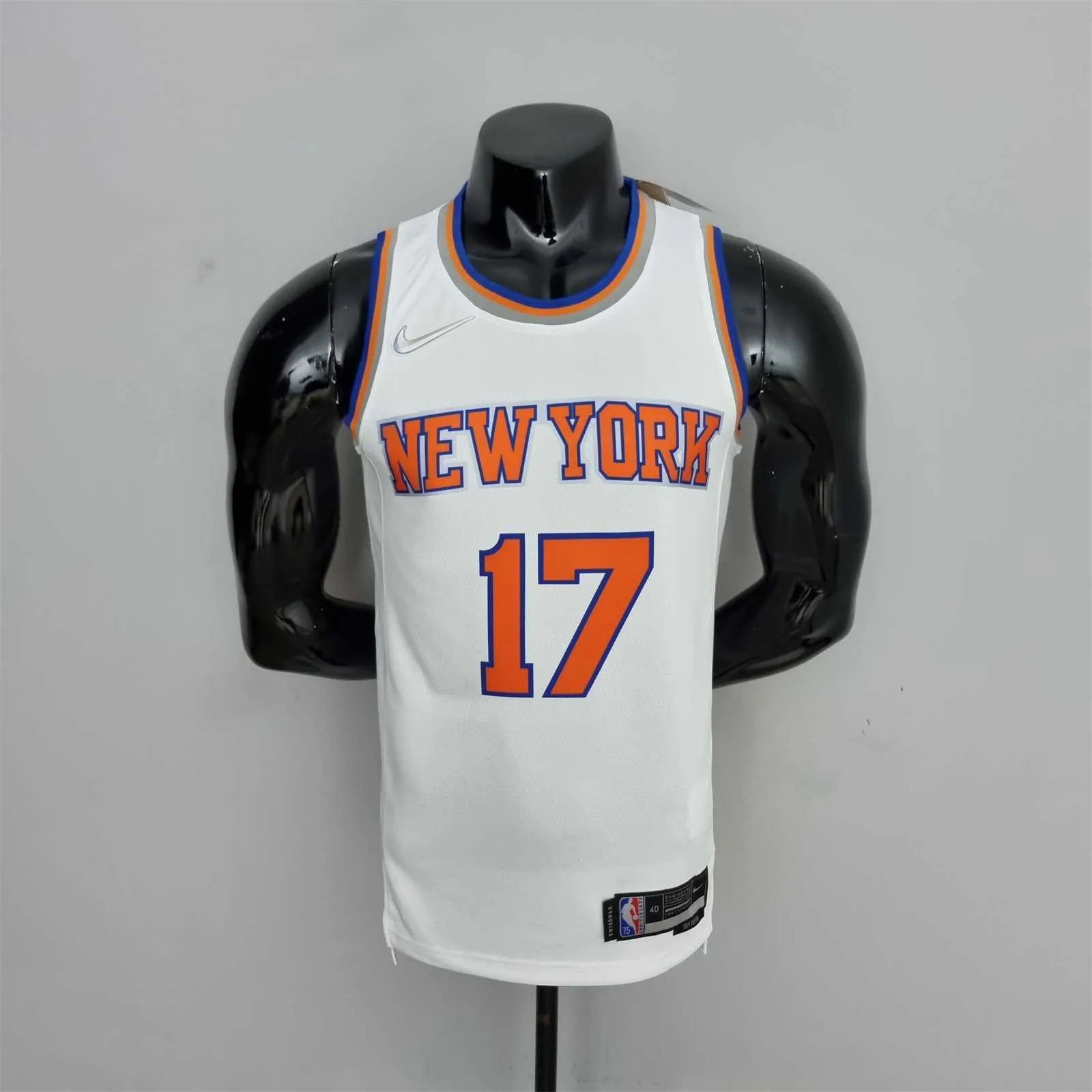 75th Anniversary Lin #17 New York Knicks White NBA Jersey 9