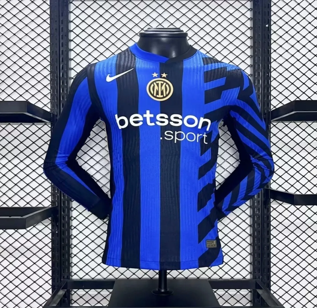 24-25 Inter Milan Home Long Sleeve Kit Player Version Shirt Soccer AAAAJersey Yupoo 3