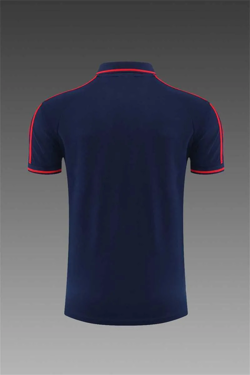 Polo Bayern sapphire blue and red three sides 1