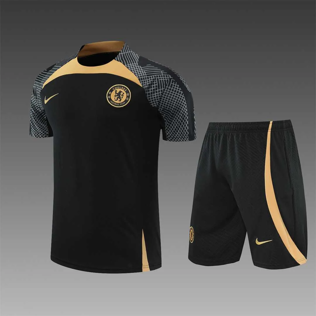 22-23 Chelsea training suit short sleeve kit black 21
