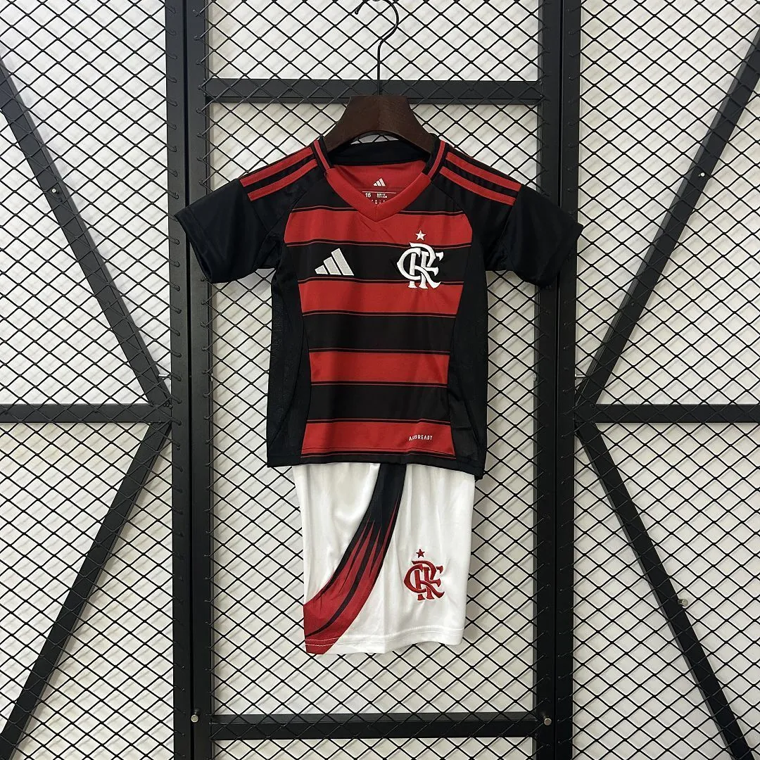 25-26 Flamengo Home Kid Kits Youth Apparels AAAAJersey Dropship Yupoo 9