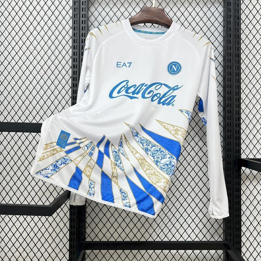 25-26 Napoli Special Edition Kit Soccer Long Sleeve T-Shirt AAAAJersey Supply Yupoo 6