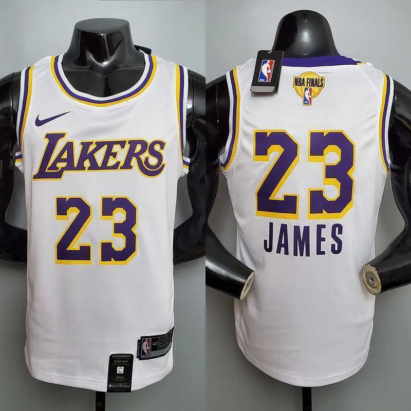 New James #23 Lakers Round neck white 8