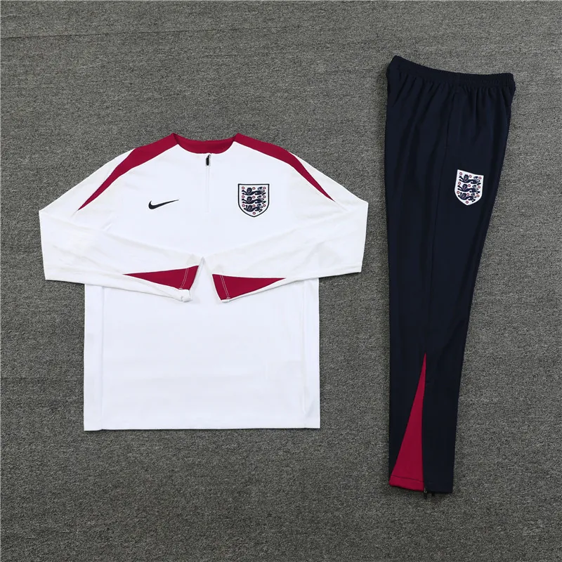 2024 England Player Long Sleeve Training Suit Football Shirts 2