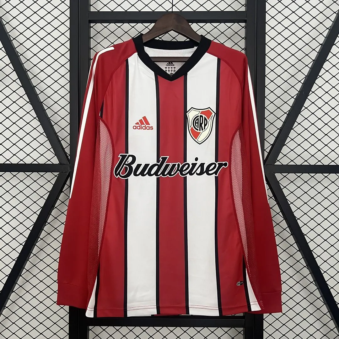 03-04 River Plate Away Long Sleeve Retro Kit Vintage Shirt AAAAJersey Dropship Yupoo 7