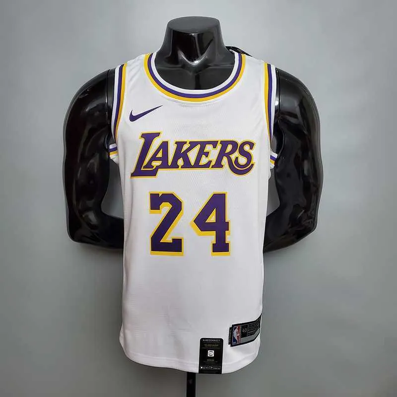 New Bryant #24 Lakers white 3