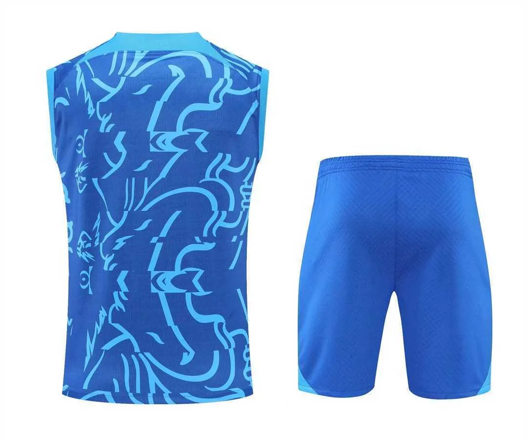 22-23 Chelsea vest training suit kit Blue Camo 12