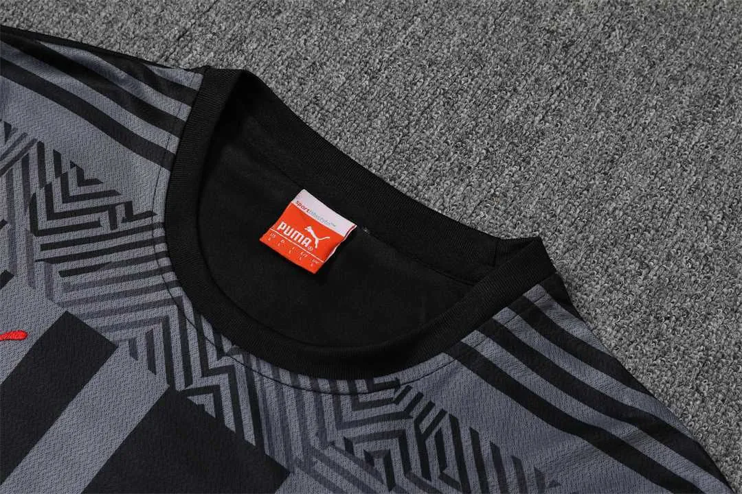 22-23 AC Milan Training Suit Short Sleeve Kit Grey 7