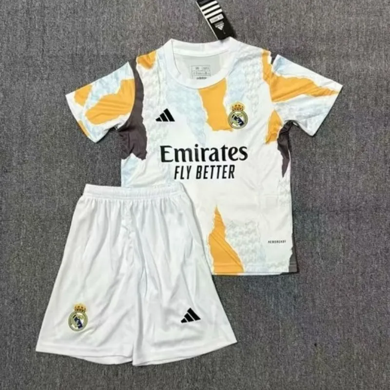 24-25 Real Madrid Training Kid Kits Youth Apparels Soccer AAAAJersey Yupoo 2