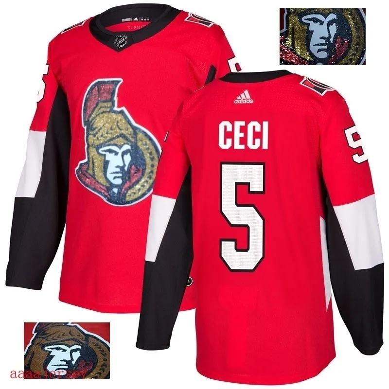 2018 Ottawa Senators ice hockey jersey M-3XL 渥太华参议员队时尚亮片款冰球服 15