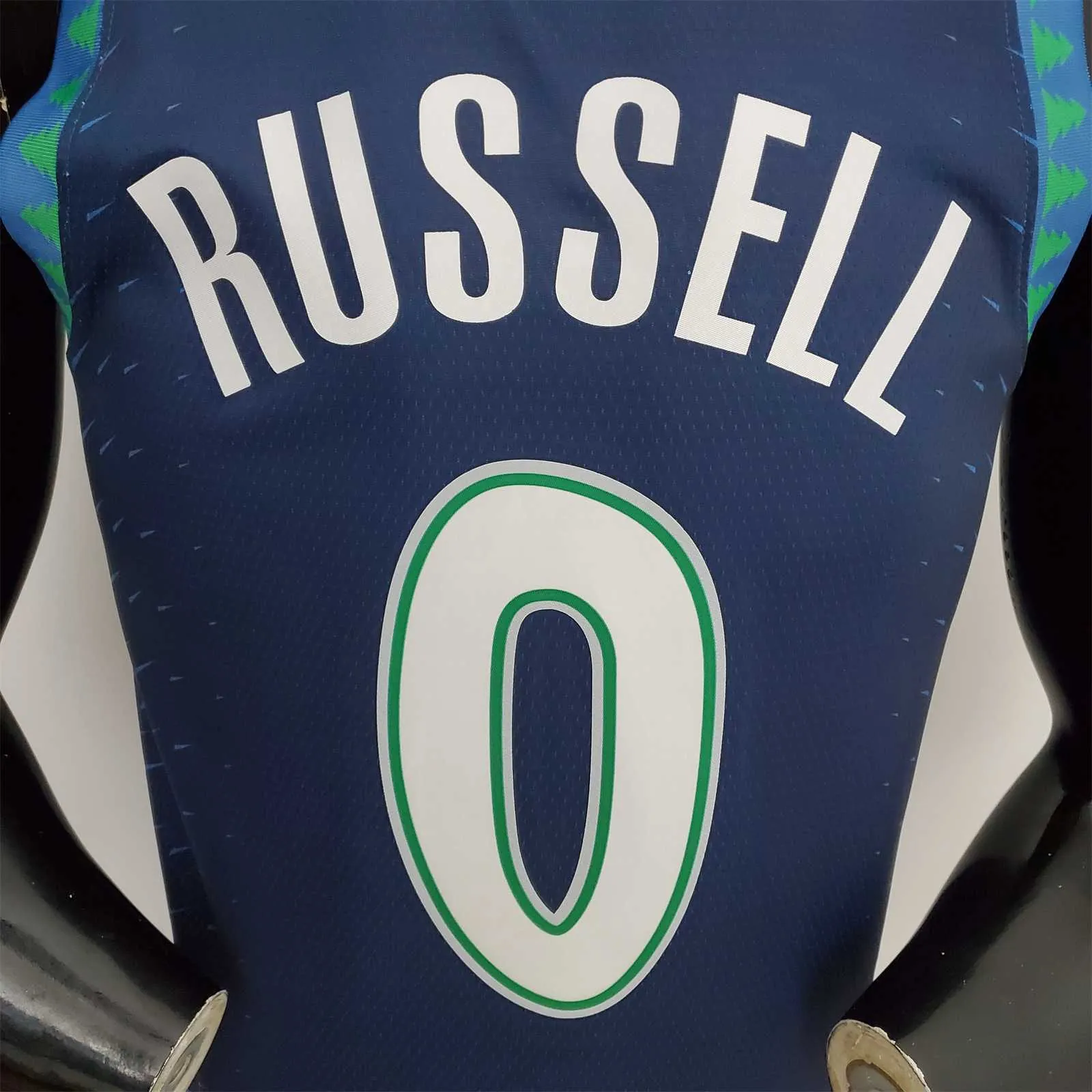 75th Anniversary 2202 Season RUSSELL#0 Minnesota Timberwolves City Edition Blue NBA Jersey 7