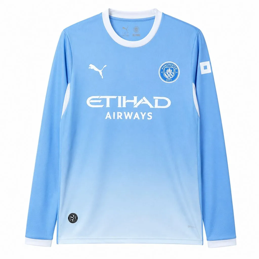 26-27 Manchester City Home Kit Football Long Sleeve T-Shirt AAAAJersey Supply Yupoo 11 4