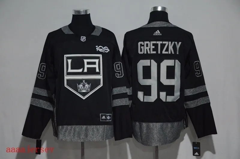 Los Angeles Kings 100 anniversary ice hockey jersey M-3XL 洛杉矶国王队100周年纪念版冰球服 4
