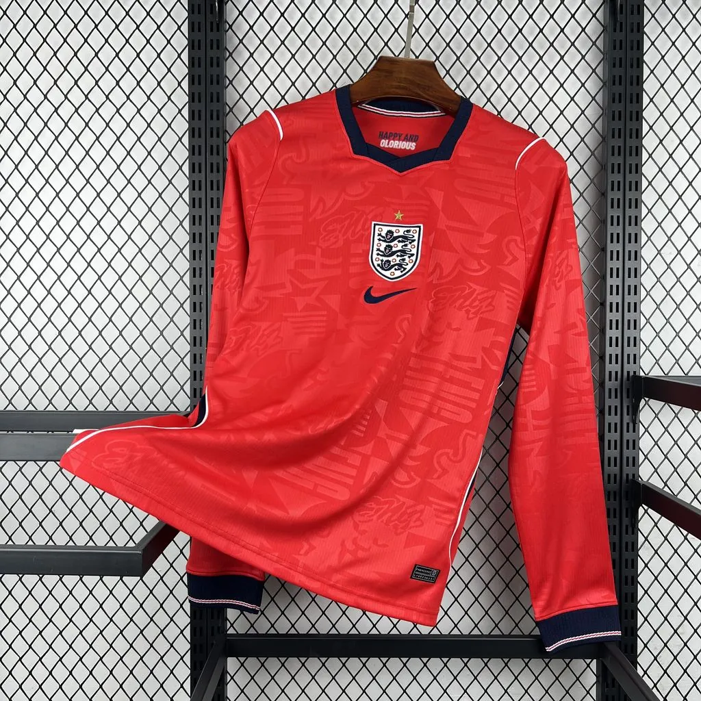 World Cup 2026 England Mens Away Kit Football Long Sleeve T-Shirt AAAAJersey Dropship Yupoo 2 1