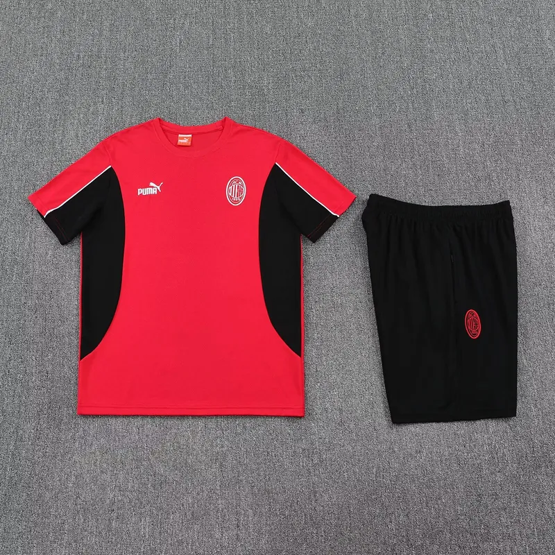 25-26 AC Milan Red&Black Training Kits Football Tracksuits 1