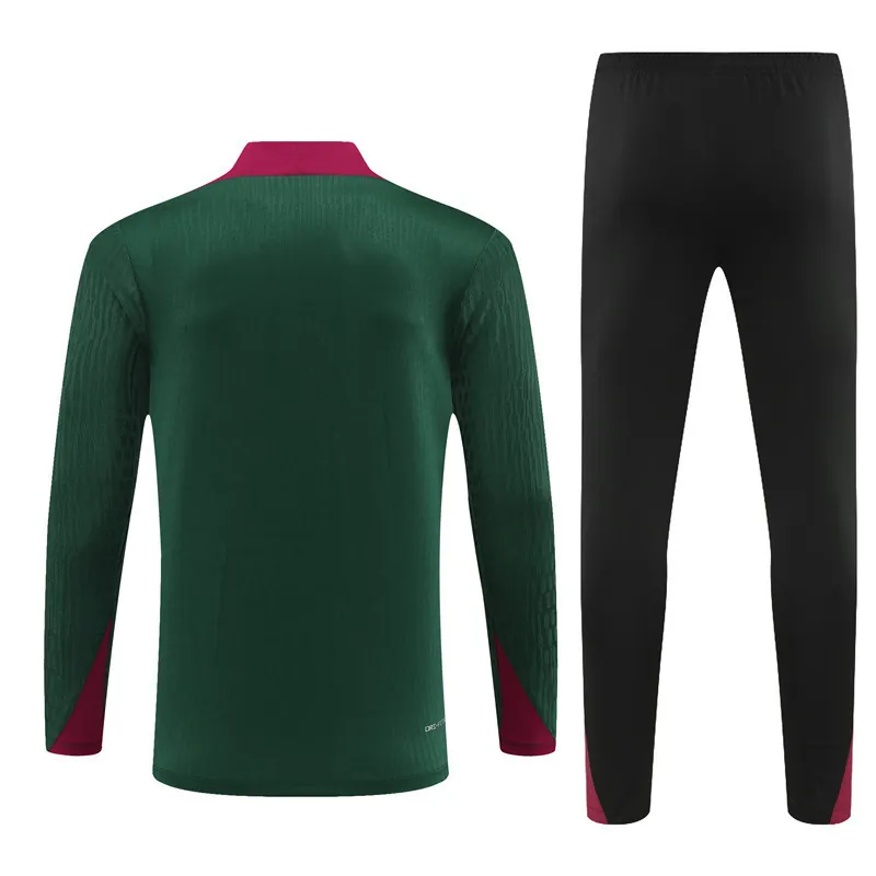 24-25 PSG Long Sleeve Tracksuit Green Training Suits Football AAAAJersey Yupoo 3