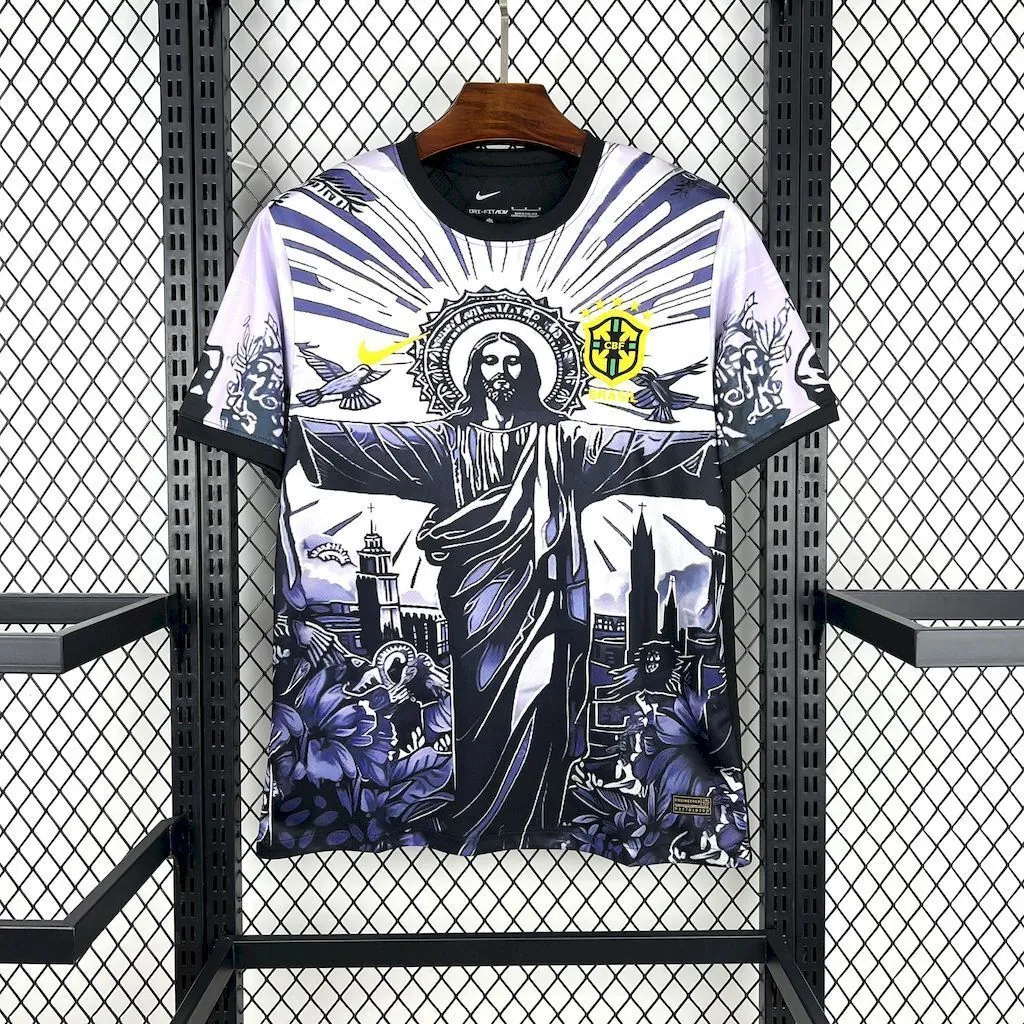 2025 Brazil Cristo Redentor White&Black Special Edition Shirt Football Apparels Soccer AAAAJers 1