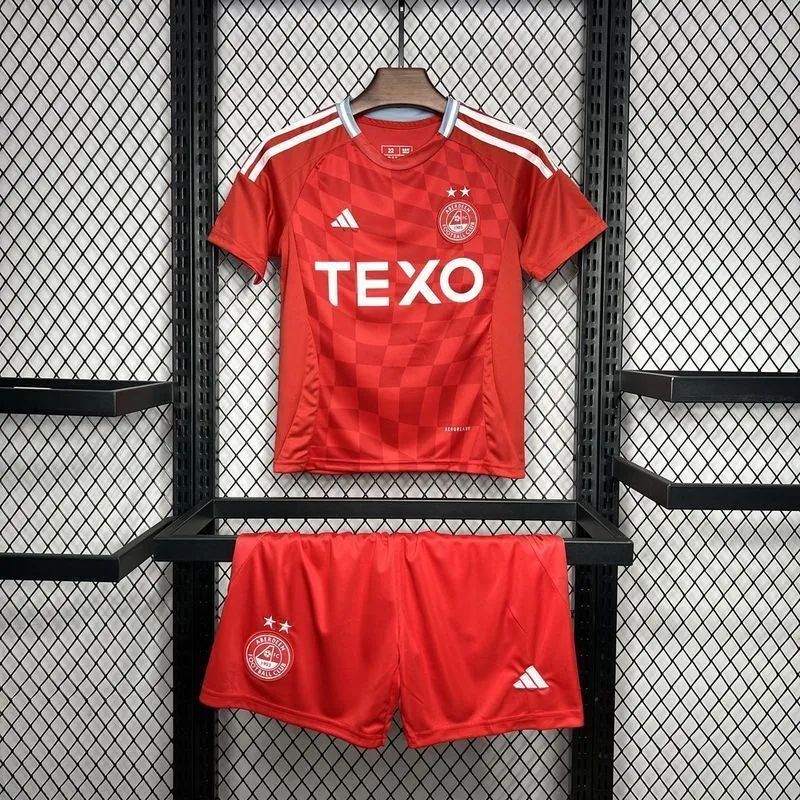 24-25 Aberdeen F.C home Kid Kits Youth Apparels Football AAAAJersey Yupoo 6