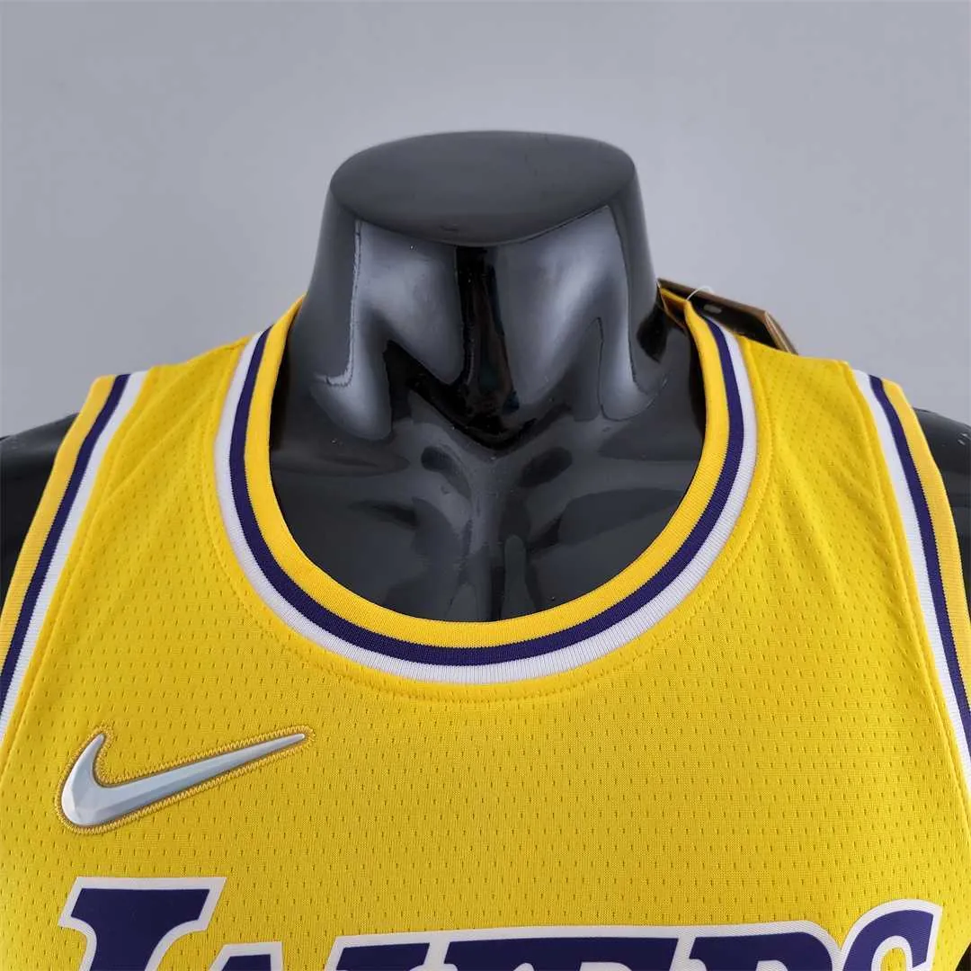 75th Anniversary TOSCANO #95 Los Angeles Lakers Yellow NBA Jersey 3