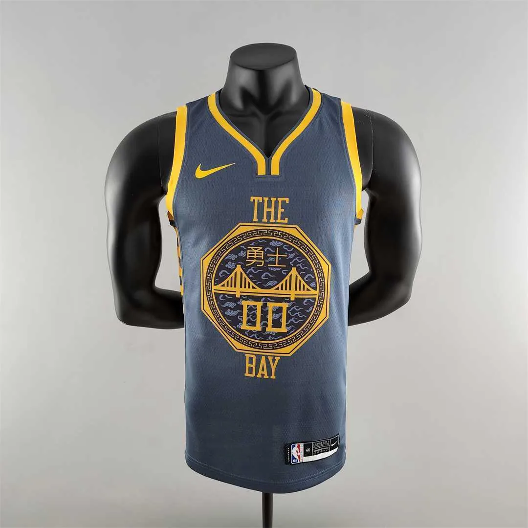 2018 KUMINGA#00 Golden State Warriors Grey NBA Jersey 10